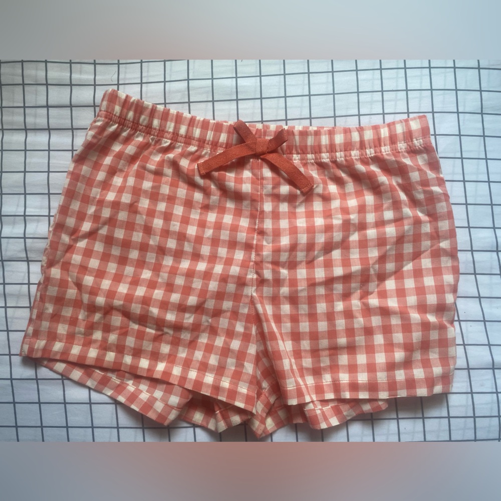 Old Navy Light Pink and White Checkered Shorts